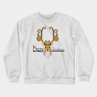 Merry Christmas - Santa Reindeer Crewneck Sweatshirt
